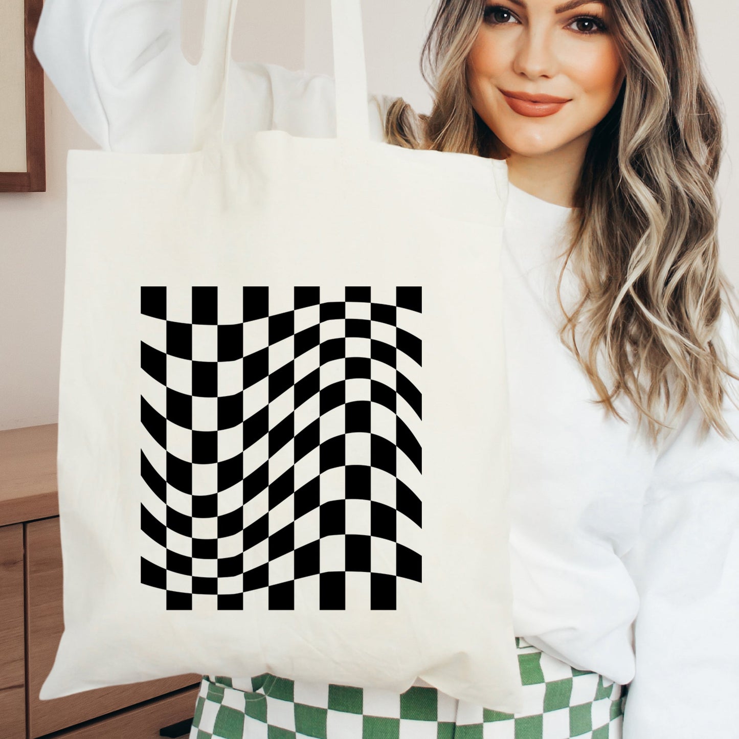 Checkered Square | Tote Bag