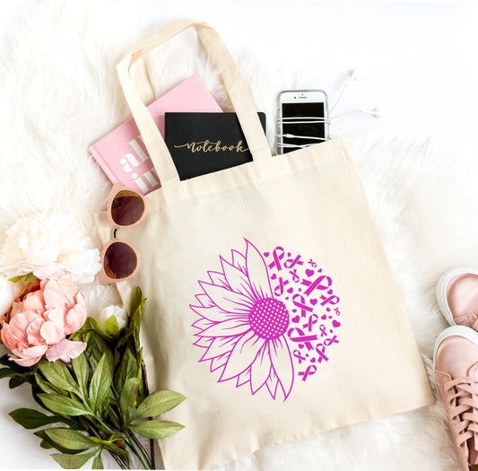 Sunflower Breast Cancer | Tote Bag