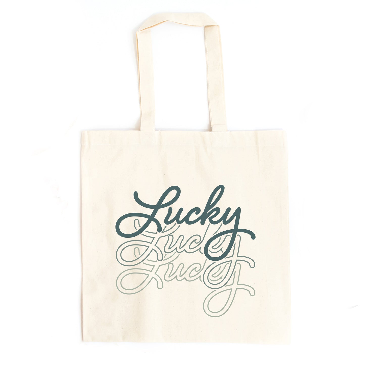 Lucky Script Stacked | Tote Bag