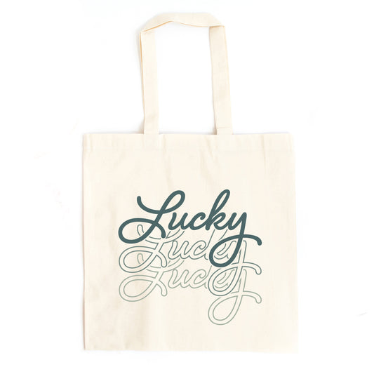 Lucky Script Stacked | Tote Bag