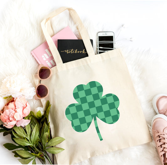 Checker Shamrock | Tote Bag