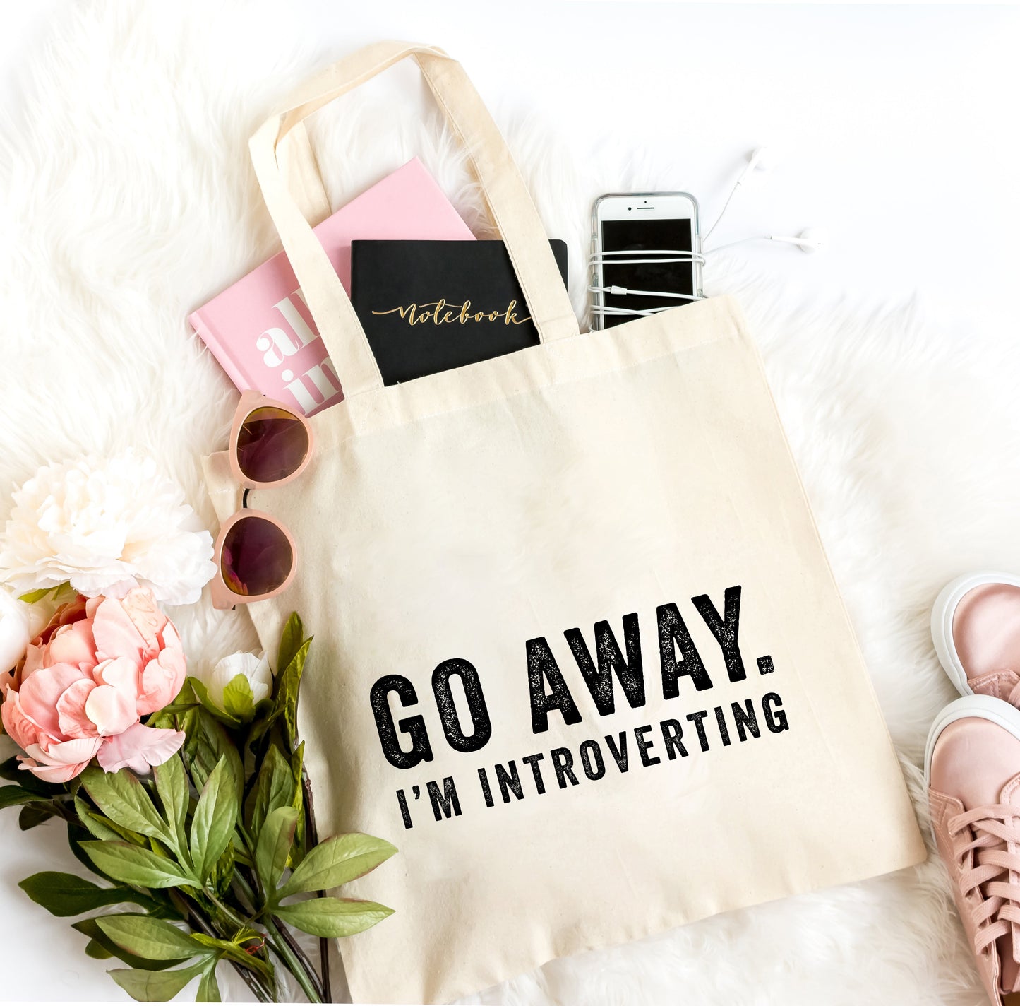 Go Away I'm Introverting | Tote Bag