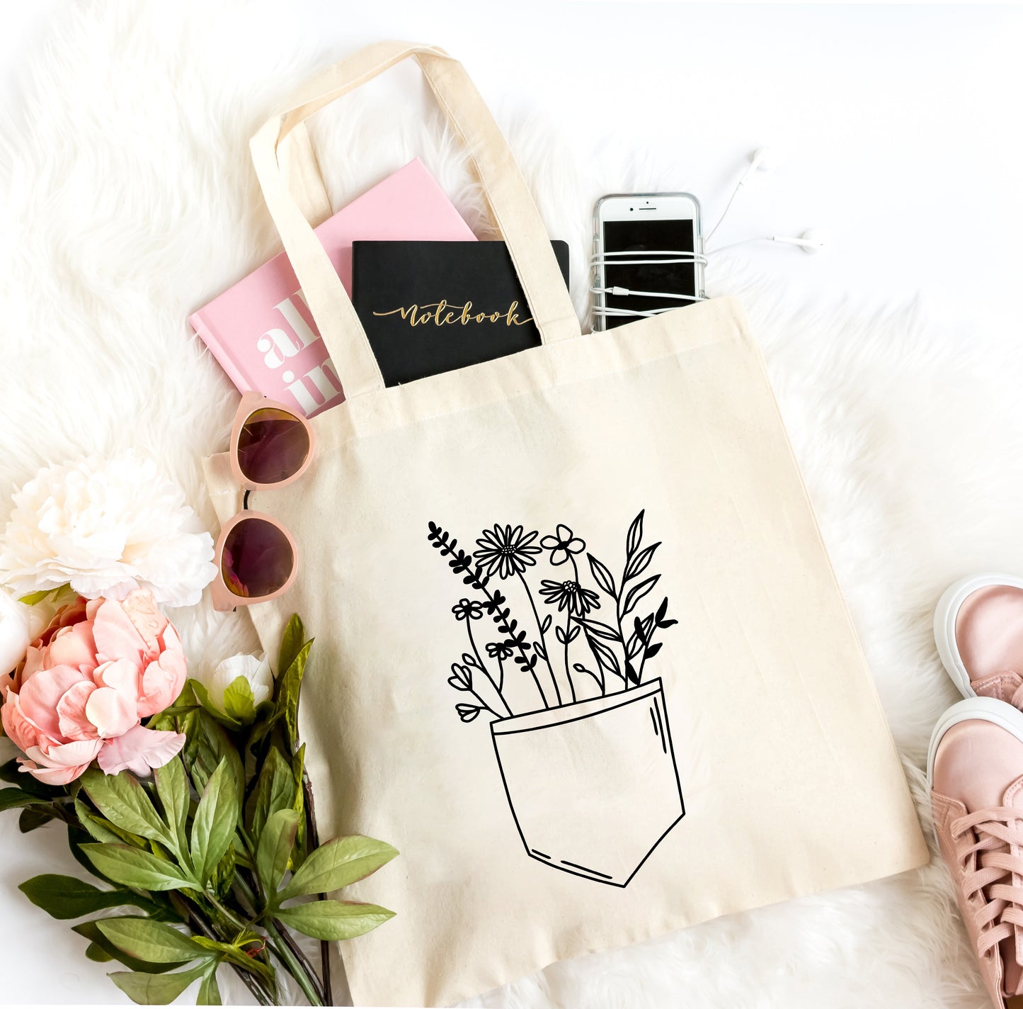 Pocket Full Of Wildflowers | Tote Bag