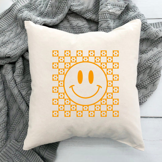 Mustard Smiley Flowers | Pillow Cover