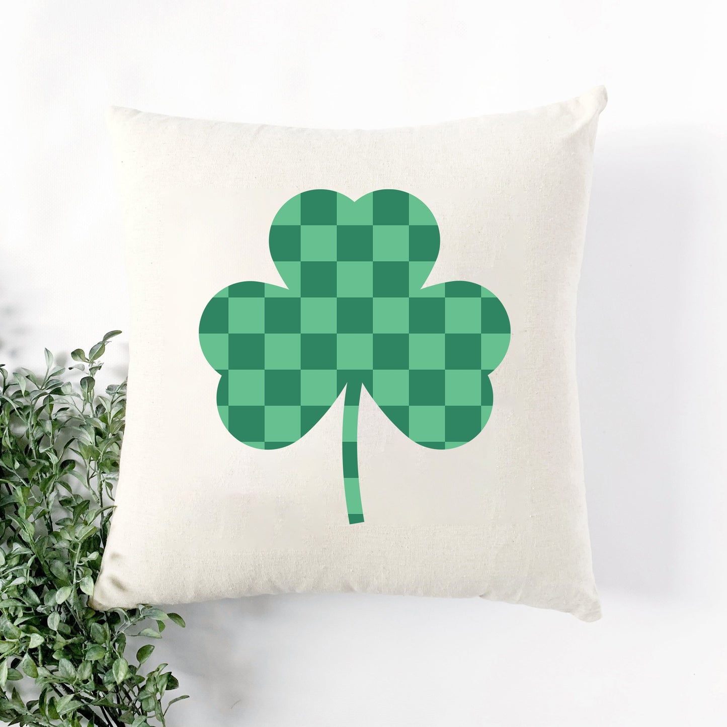 Checker Shamrock | Pillow Cover