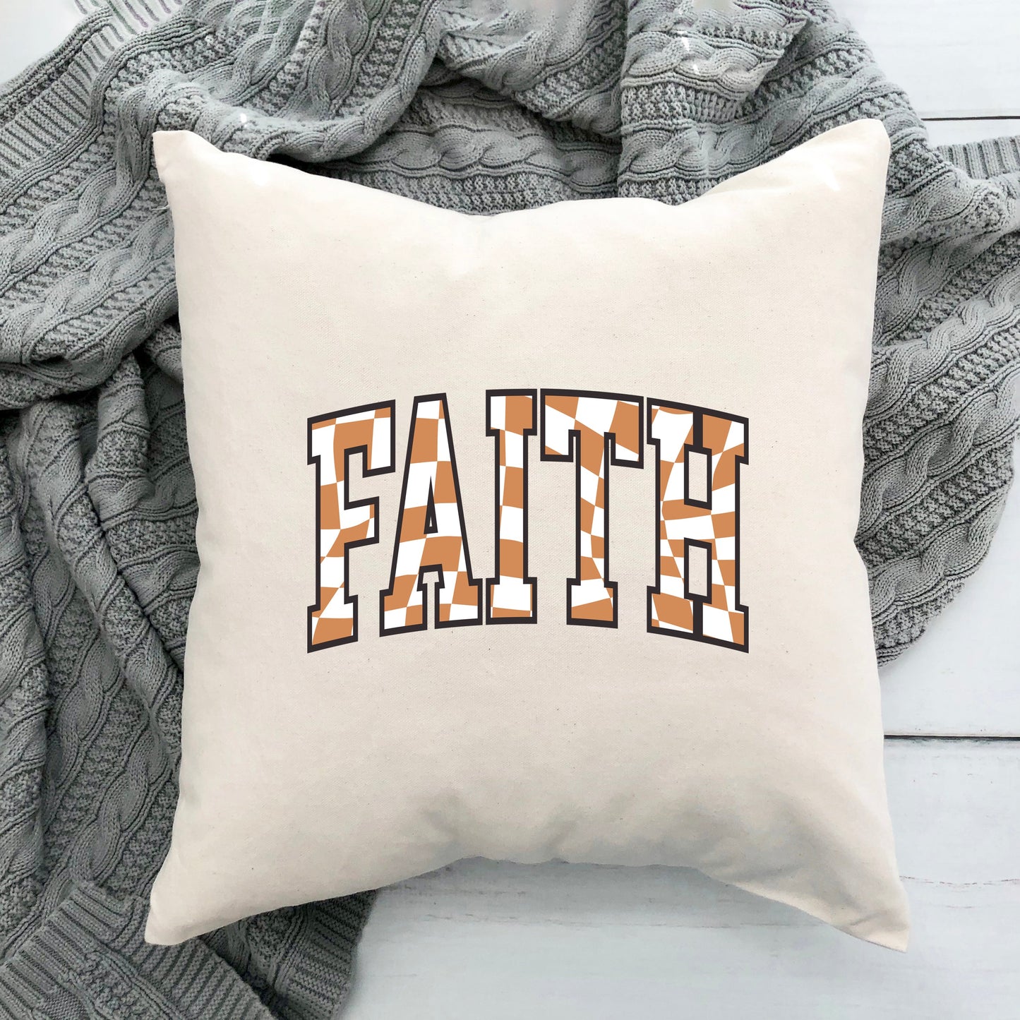 Checkered Faith | Pillow Cover