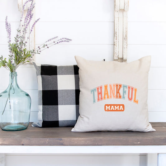 Varsity Thankful Mama | Pillow Cover