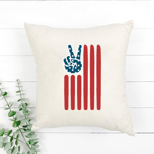 Flag Peace Sign | Pillow Cover