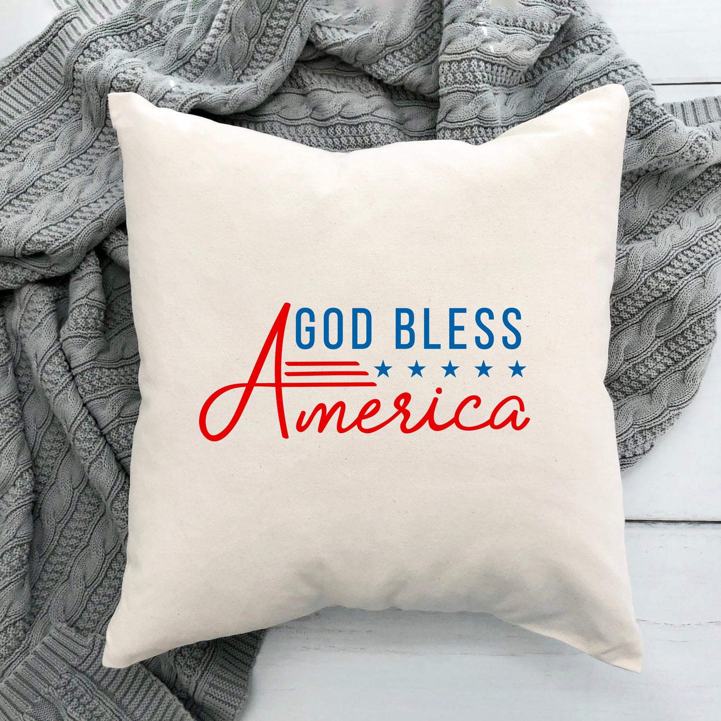 God Bless America Stars And Stripes | Pillow Cover