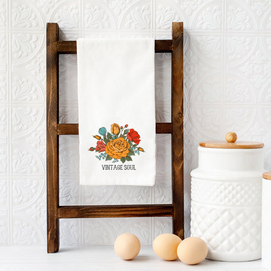 Vintage Soul Flowers | Tea Towel