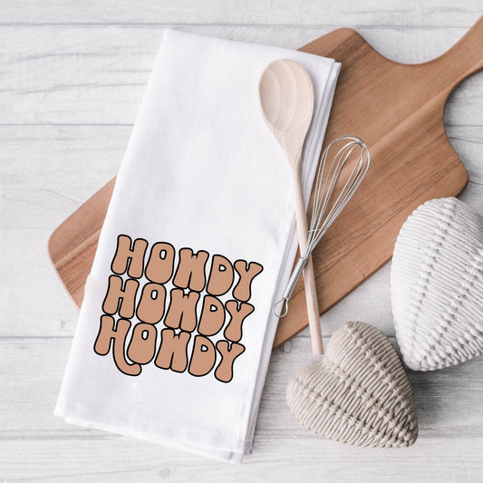 Howdy Bubble Stacked | Tea Towel