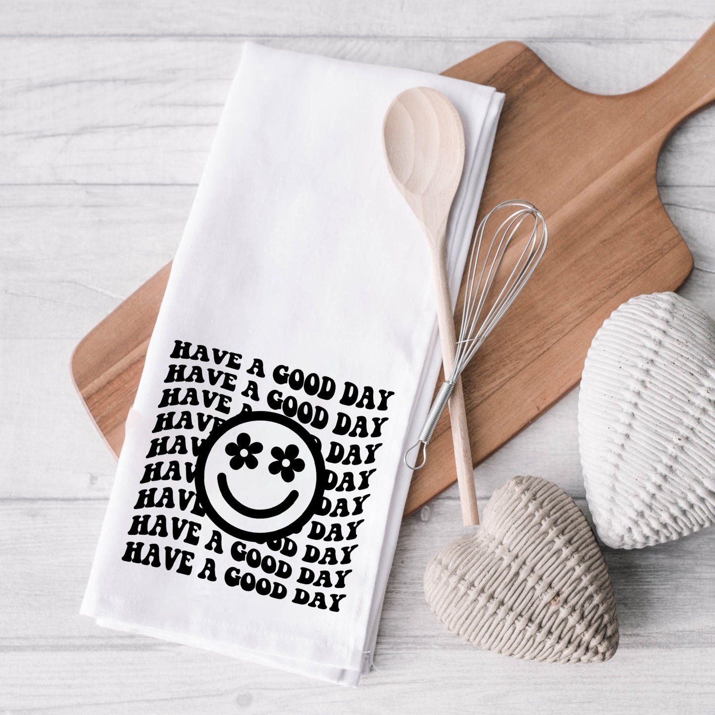 Have A Good Day Star Smiley Face | Tea Towel