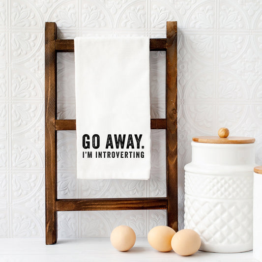 Go Away I'm Introverting | Tea Towel