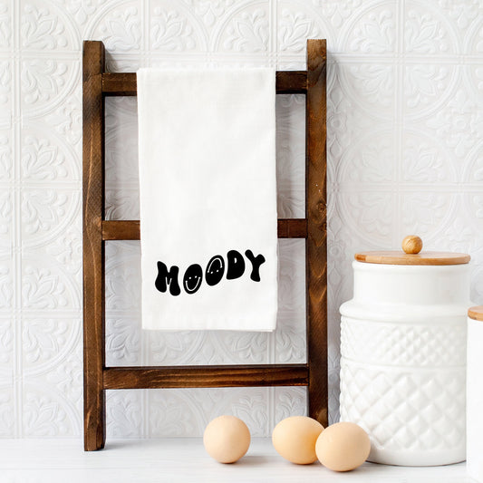 Moody Smiley Face Wavy | Tea Towel