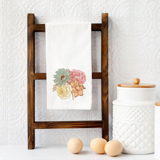 Colorful Flower Bouquet | Tea Towel