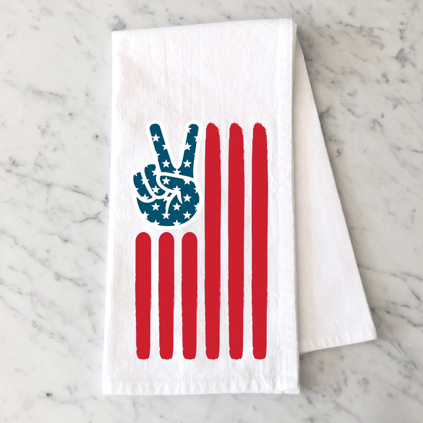 Flag Peace Sign | Tea Towel