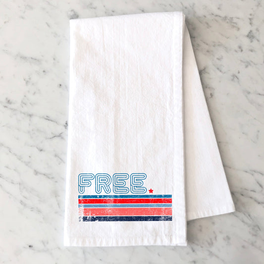 Free Stripes Retro | Tea Towel