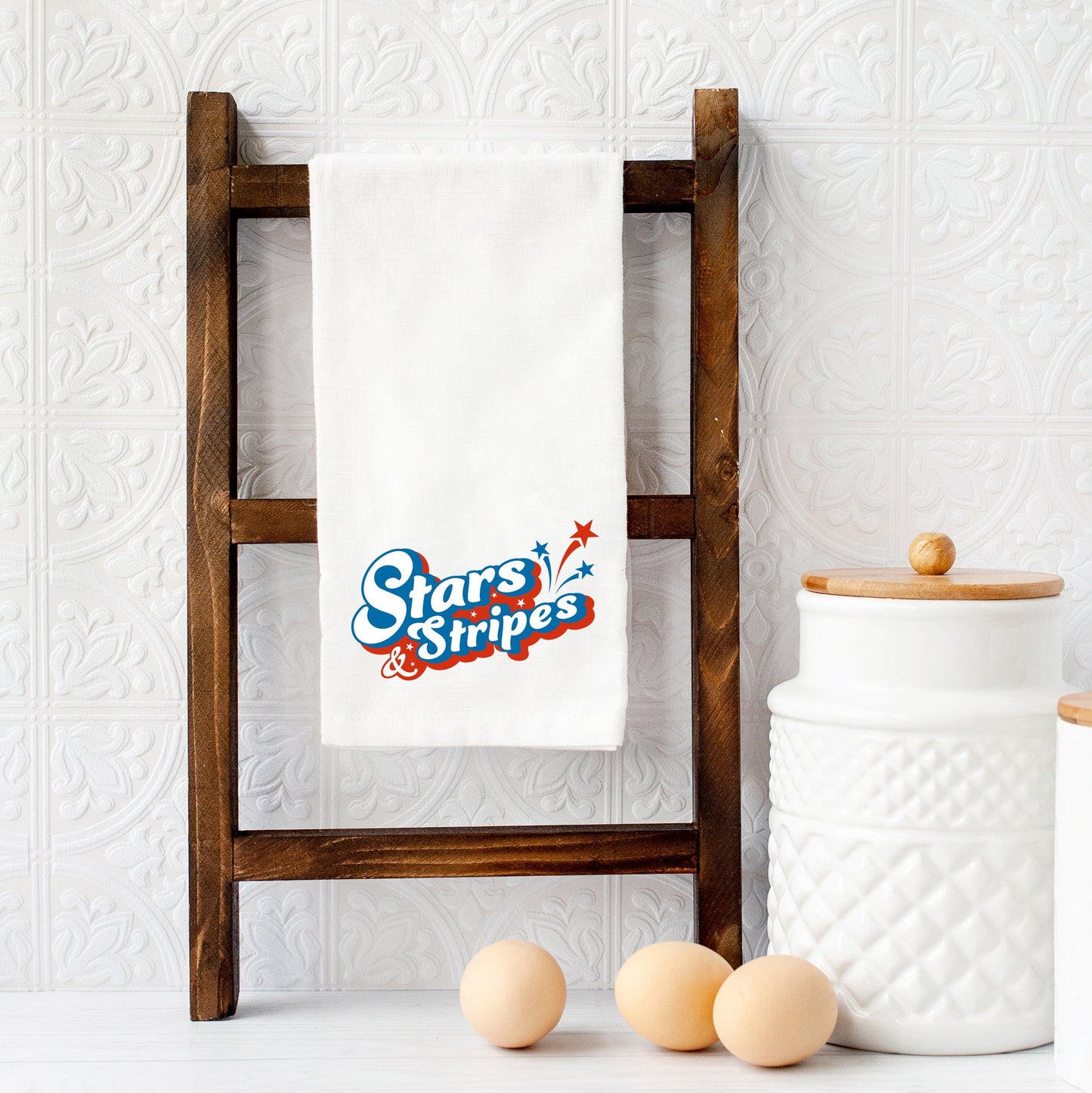 Stars And Stripes Firework | Tea Towel