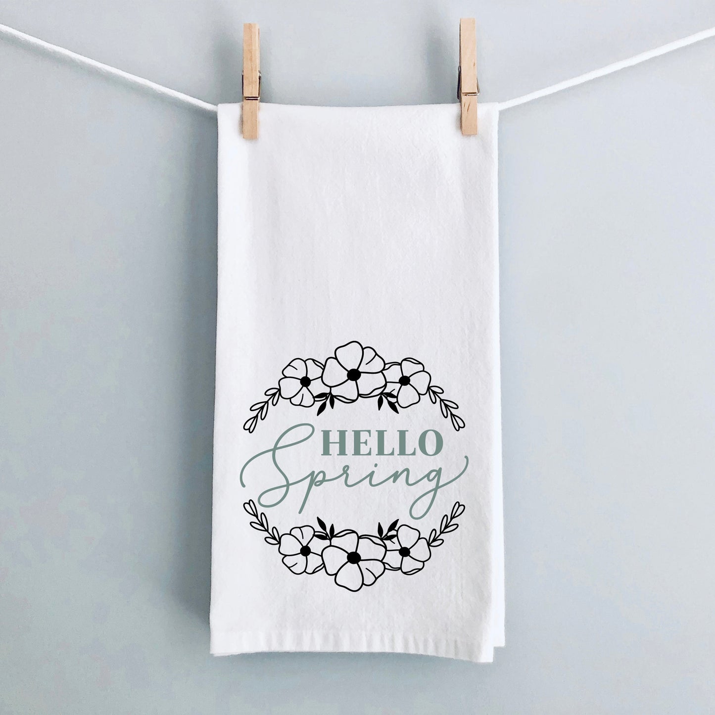 Hello Spring Round | Tea Towel