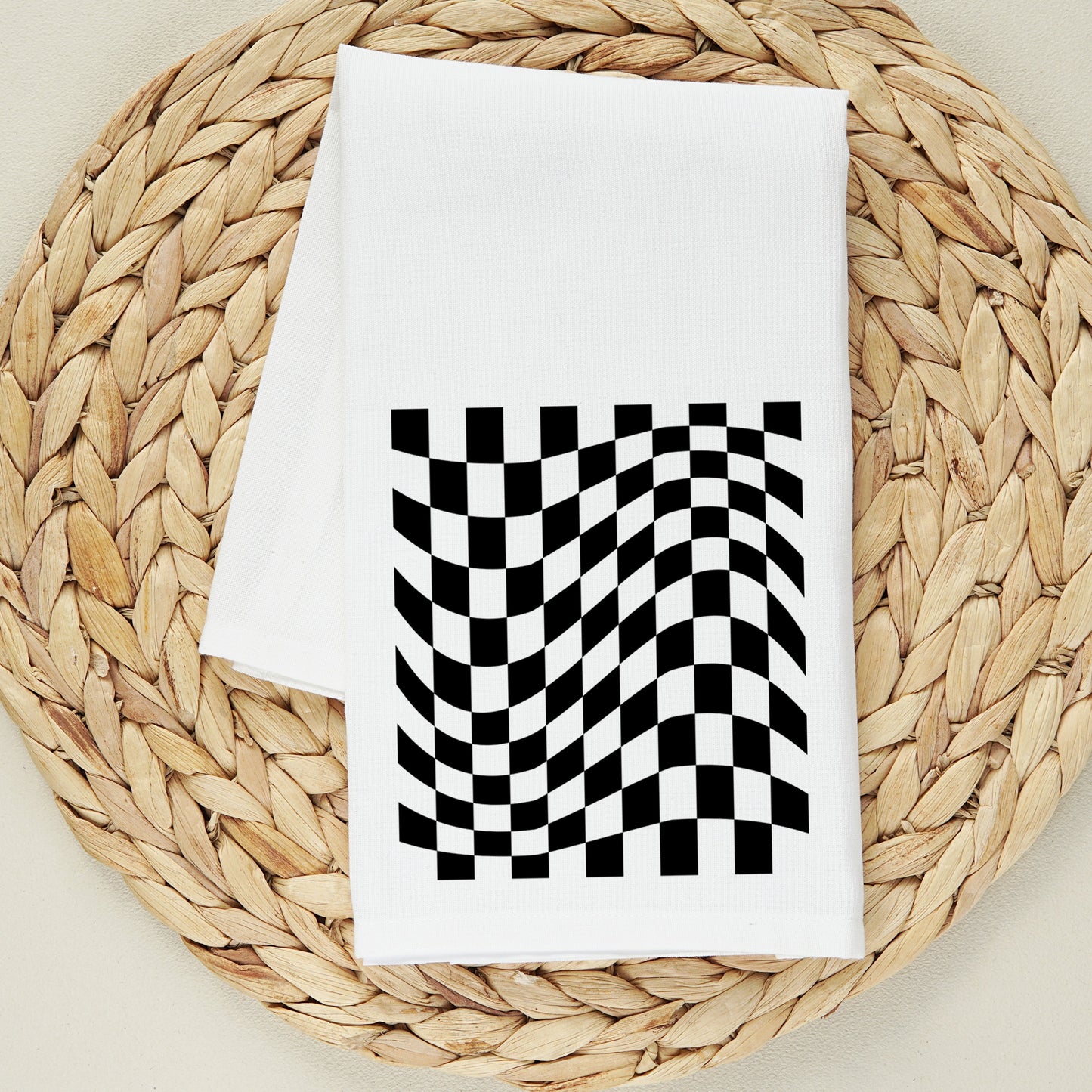 Checkered Square | Tea Towel