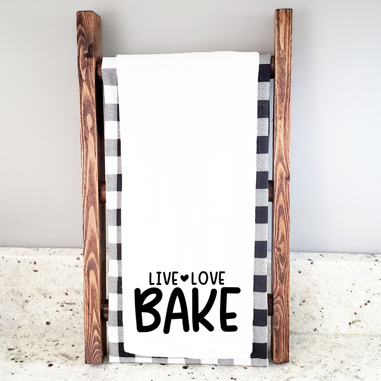 Live Love Bake Heart | Tea Towel