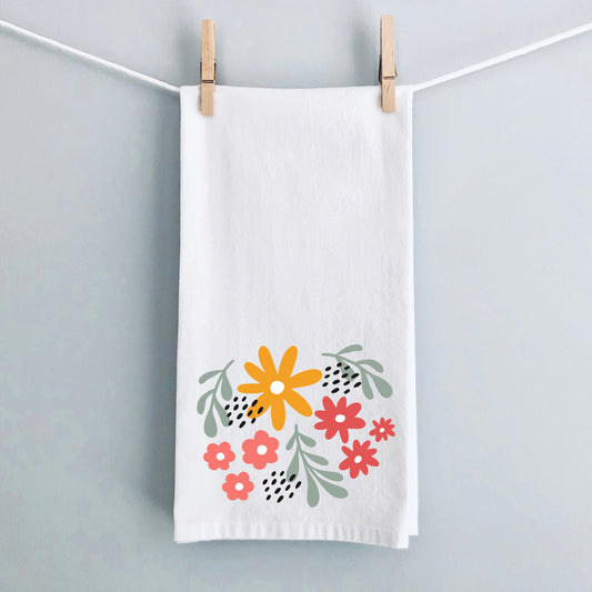 Daisies And Ruscus | Tea Towel