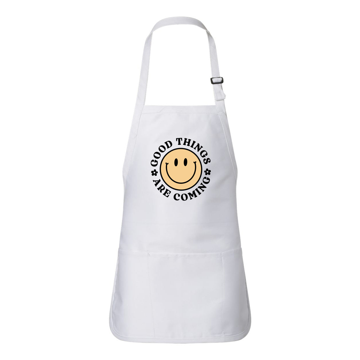 Good Things Are Coming Smiley Face | Apron