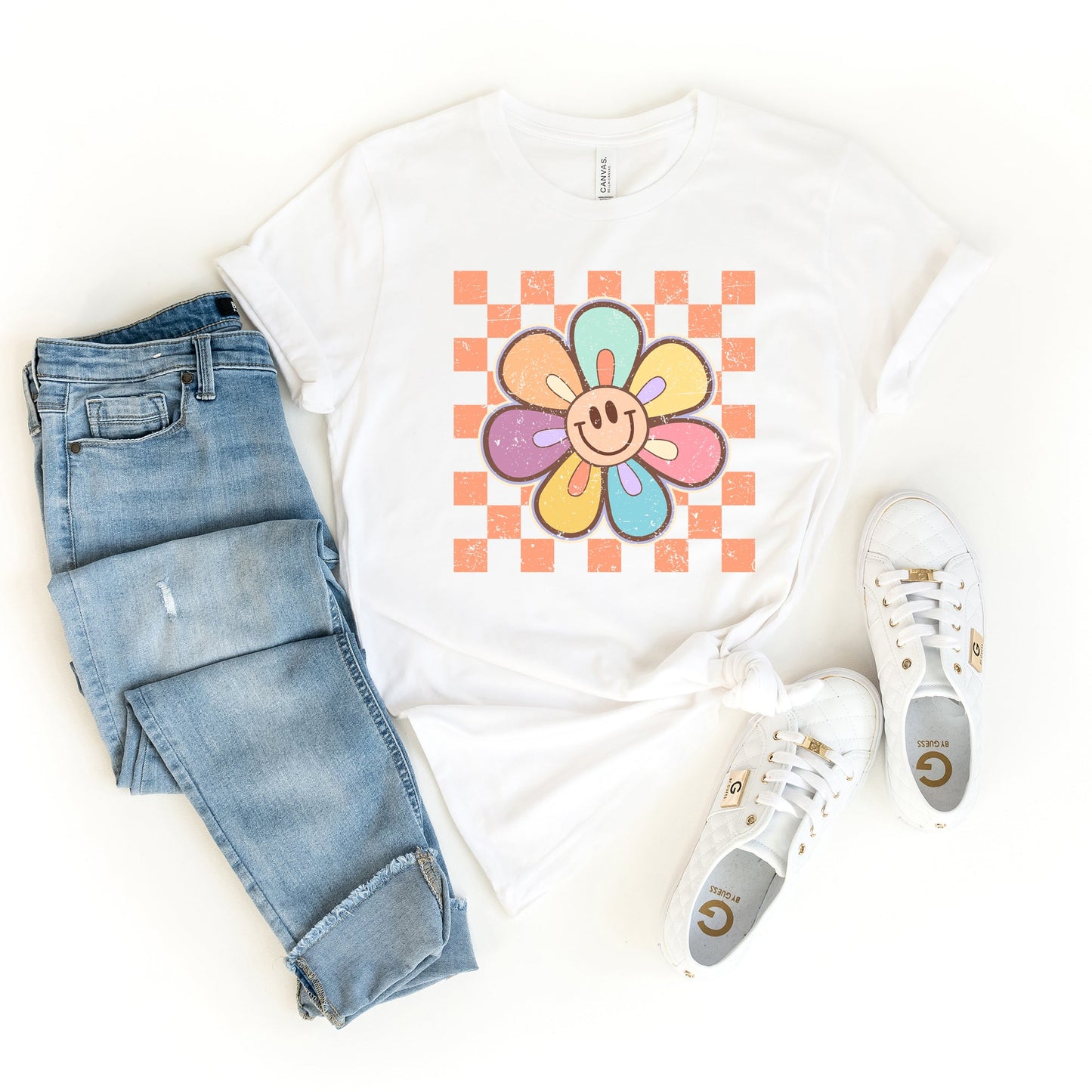 Checkered Daisy | DTF Transfer