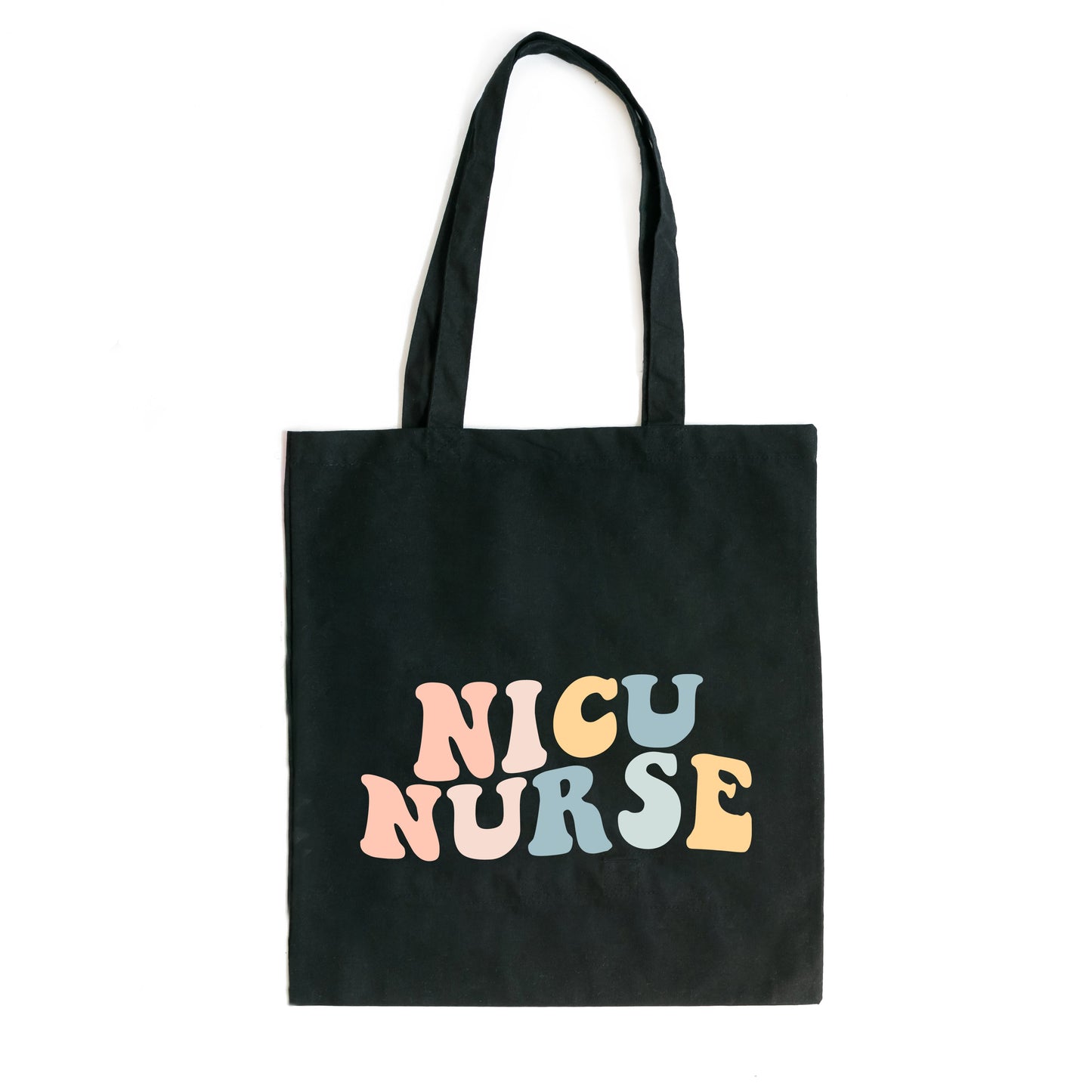 NICU Nurse Wavy Pastel Colorful | Tote Bag