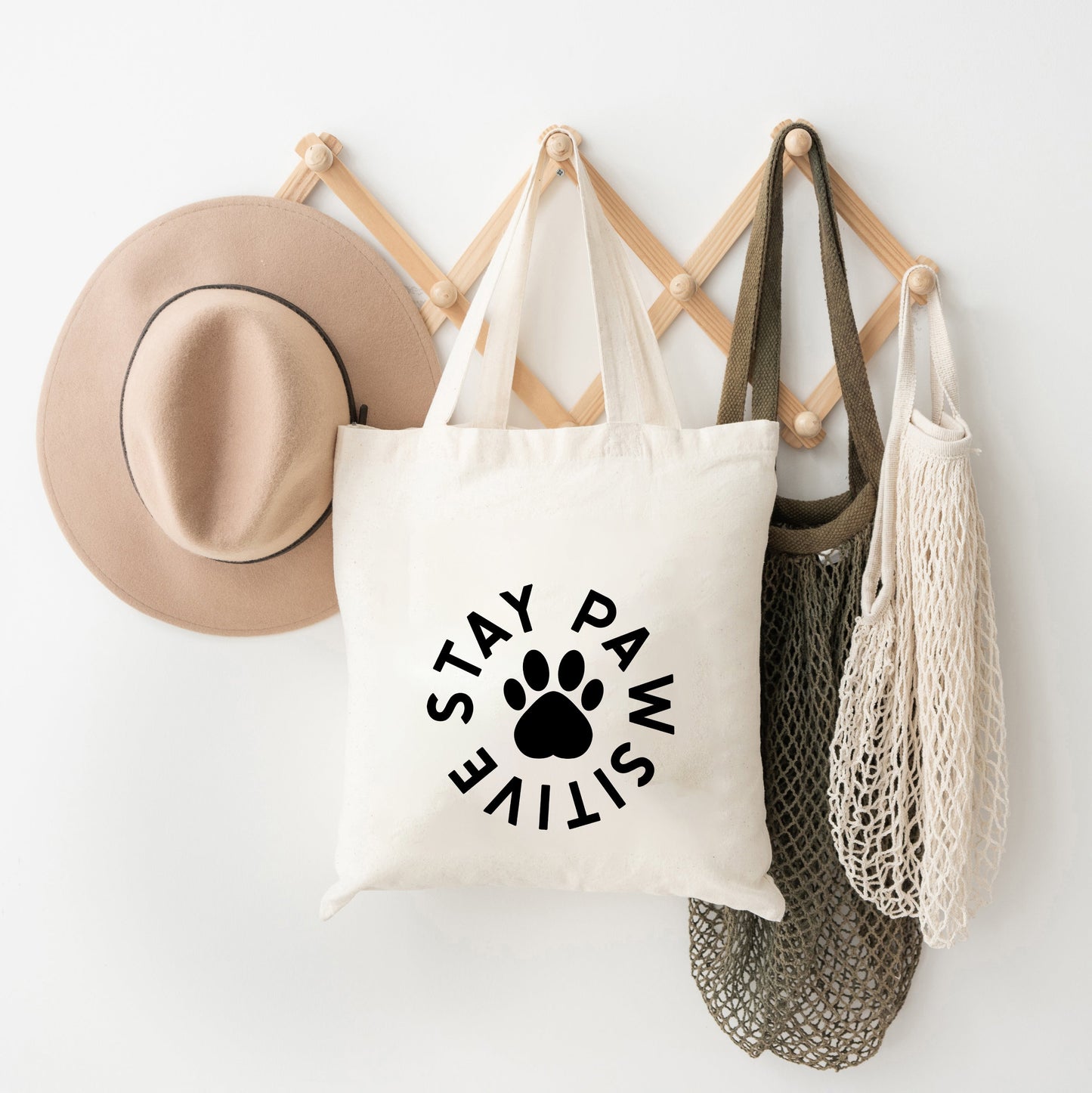 Stay Pawsitive Paw | Tote Bag